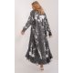 Cardigan dama casual, oversize, lung, gri tie dye, Claudine Cardigan dama casual, oversize, lung, gri tie dye, Claudine 4 - jojofashion.ro