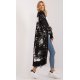 Cardigan dama casual, oversize, lung, negru tie dye, Claudine2 Cardigan dama casual, oversize, lung, negru tie dye, Claudine2 3 - jojofashion.ro