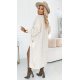Cardigan dama lung, din acril, bej, cu buzunare, Krisse Cardigan dama lung, din acril, bej, cu buzunare, Krisse 5 - jojofashion.ro