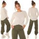 Pulover dama basic, casual, acril, bej, Cleissy 7 - jojofashion.ro