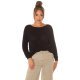 Pulover dama, basic, casual, acril, negru, Cleissy 2 - jojofashion.ro