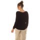 Pulover dama, basic, casual, acril, negru, Cleissy 3 - jojofashion.ro