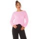 Pulover dama, basic, casual, acril, roz, Cleissy Pulover dama, basic, casual, acril, roz, Cleissy 2 - jojofashion.ro