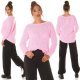 Pulover dama, basic, casual, acril, roz, Cleissy Pulover dama, basic, casual, acril, roz, Cleissy 7 - jojofashion.ro