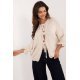 Pulover dama bej, din acril, cu maneca bufanta, Alliyah1 Pulover dama bej, din acril, cu maneca bufanta, Alliyah1 2 - jojofashion.ro