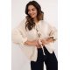 Pulover dama bej, din acril, cu maneca bufanta, Alliyah1 Pulover dama bej, din acril, cu maneca bufanta, Alliyah1 3 - jojofashion.ro