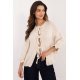Pulover dama bej, din acril, cu maneca bufanta, Alliyah1 Pulover dama bej, din acril, cu maneca bufanta, Alliyah1 4 - jojofashion.ro