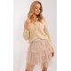 Pulover dama bej, din acril, cu nasturi si decolteu rotund, Mellek3 Pulover dama bej, din acril, cu nasturi si decolteu rotund, Mellek3 2 - jojofashion.ro