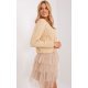 Pulover dama bej, din acril, cu nasturi si decolteu rotund, Mellek3 Pulover dama bej, din acril, cu nasturi si decolteu rotund, Mellek3 3 - jojofashion.ro