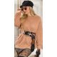 Pulover dama cappuccino Nathalie Pulover dama cappuccino Nathalie 2 - jojofashion.ro