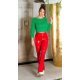 Pulover dama casual, crop, verde, May Pulover dama casual, crop, verde, May 6 - jojofashion.ro