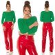 Pulover dama casual, crop, verde, May Pulover dama casual, crop, verde, May 7 - jojofashion.ro