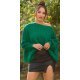 Pulover dama casual, oversize, din acril verde, Shirley Pulover dama casual, oversize, din acril verde, Shirley 2 - jojofashion.ro