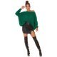 Pulover dama casual, oversize, din acril verde, Shirley Pulover dama casual, oversize, din acril verde, Shirley 4 - jojofashion.ro