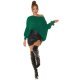 Pulover dama casual, oversize, din acril verde, Shirley Pulover dama casual, oversize, din acril verde, Shirley 6 - jojofashion.ro