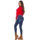Pulover dama crop, casual, rosu, versatil, Sidney Pulover dama crop, casual, rosu, versatil, Sidney 5 - jojofashion.ro