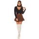 Pulover dama crop, din vascoza, negru, petrecut, cu choker, Trudy 4 - jojofashion.ro