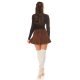 Pulover dama crop, din vascoza, negru, petrecut, cu choker, Trudy 5 - jojofashion.ro