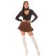Pulover dama crop, din vascoza, negru, petrecut, cu choker, Trudy 6 - jojofashion.ro