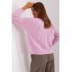 Pulover dama lila, din acril, cu nasturi si decolteu rotund, Mellek5 4 - jojofashion.ro