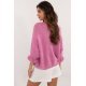 Pulover dama roz, din acril, cu maneca bufanta, Alliyah Pulover dama roz, din acril, cu maneca bufanta, Alliyah 4 - jojofashion.ro