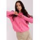 Pulover dama roz, din acril, cu nasturi si decolteu rotund, Mellek1 2 - jojofashion.ro