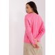 Pulover dama roz, din acril, cu nasturi si decolteu rotund, Mellek1 4 - jojofashion.ro