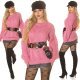 Pulover dama roz prafuit Nathalie Pulover dama roz prafuit Nathalie 5 - jojofashion.ro