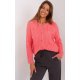 Pulover dama roz somon, din acril, cu nasturi si decolteu rotund, Mellek4 Pulover dama roz somon, din acril, cu nasturi si decolteu rotund, Mellek4 2 - jojofashion.ro