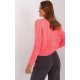 Pulover dama roz somon, din acril, cu nasturi si decolteu rotund, Mellek4 Pulover dama roz somon, din acril, cu nasturi si decolteu rotund, Mellek4 4 - jojofashion.ro