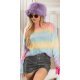 Pulover dama somon in degrade multicolor Janys Pulover dama somon in degrade multicolor Janys 2 - jojofashion.ro