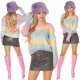 Pulover dama somon in degrade multicolor Janys Pulover dama somon in degrade multicolor Janys 5 - jojofashion.ro