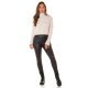 Pulover dama tricotat, crop, bej, cu guler inalt Faylinn Pulover dama tricotat, crop, bej, cu guler inalt Faylinn 4 - jojofashion.ro