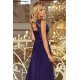 Rochie eleganta lunga, vaporoasa, cu broderie, bleumarin, Feodora 4 - jojofashion.ro