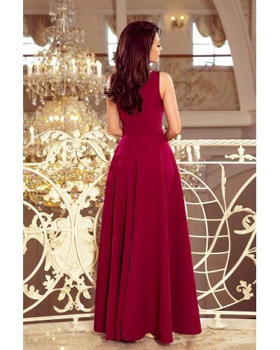Rochie lunga burgundy Cindy Rochii lungi, Rochie lunga burgundy Cindy - jojofashion.ro