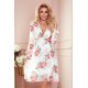 Rochie de vara alba midi cu flori vaporoasa Selma 2 - jojofashion.ro