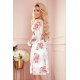 Rochie de vara alba midi cu flori vaporoasa Selma 3 - jojofashion.ro