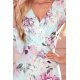 Rochie de vara midi, baby blue, cu flori, mulata, tip creion, Amara 6 - jojofashion.ro