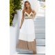 Rochie boho lunga ecru cu bust crosetat fluida Saldana 2 - jojofashion.ro