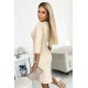 Rochie scurta din vascoza bej Jossephine 3 - jojofashion.ro