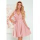 Rochie de vara scurta, roz pudrat, baby doll, petrecuta, Courtney 6 - jojofashion.ro