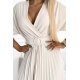Rochie lunga, bej, plisata, petrecuta, Karely Rochie lunga, bej, plisata, petrecuta, Karely 7 - jojofashion.ro