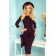 Rochie de zi midi, din bumbac, neagra, mulata, cu maneca lunga, Varsha 2 - jojofashion.ro