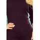 Rochie de zi midi, din bumbac, neagra, mulata, cu maneca lunga, Varsha 6 - jojofashion.ro