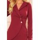 Rochie tip sacou burgundy cu maneca lunga Aldda 6 - jojofashion.ro