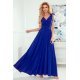 Rochie albastra lunga vaporoasa petrecuta Soranya 2 - jojofashion.ro
