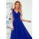Rochie albastra lunga vaporoasa petrecuta Soranya 4 - jojofashion.ro