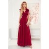 Rochie lunga burgundy vaporoasa Soranya