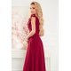 Rochie lunga burgundy vaporoasa Soranya 4 - jojofashion.ro