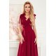 Rochie lunga burgundy vaporoasa Soranya 5 - jojofashion.ro